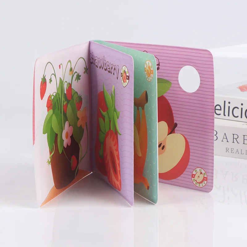 Sezoz 과일 향기로운 아기 목욕 책 유아를 위한 환경 친화적이고 찢어짐 방지 및 물린 방지 조기 교육 장난감