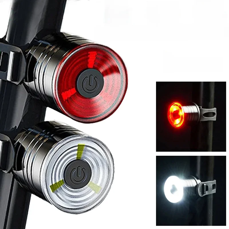 AliExpress Bicycle Tail light USB Rechargeable Road Bike Front Rear Lamp Mini Bright Cycling headlight Bike