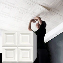 35*35cm 3d Room Decor Warm Decoration Self-adhesive Wall Stickers Ceiling Background Foam Waterproof Anti-collision Wallpaper