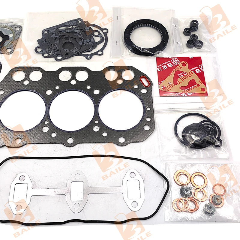 Full Gasket Kit Set For Yanmar 3TN72 Engine With Cylinder Head Gasket