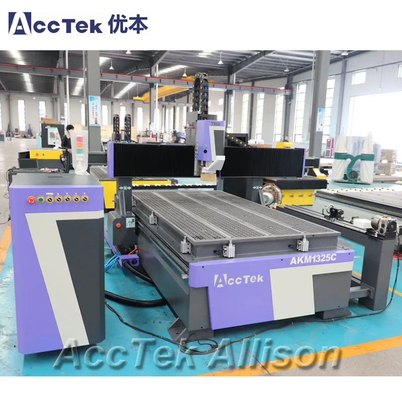 AccTek Cnc 3d Router Processing Furniture Cabinet 4 Axis Wood Carving CNC Router Machines with Rotary Device