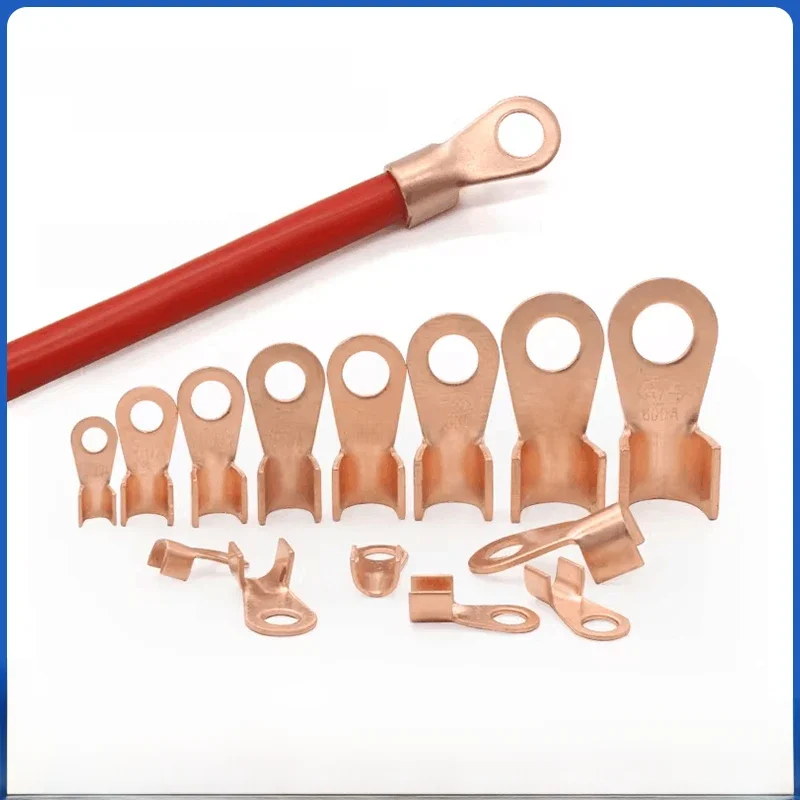 Bornes OT 3/5/10/20/30/40/50/60/100A, fil d'épissure Dia, nez en cuivre nu, forme O, sertissage, connecteur de câble de batterie nue, cosse ouverte