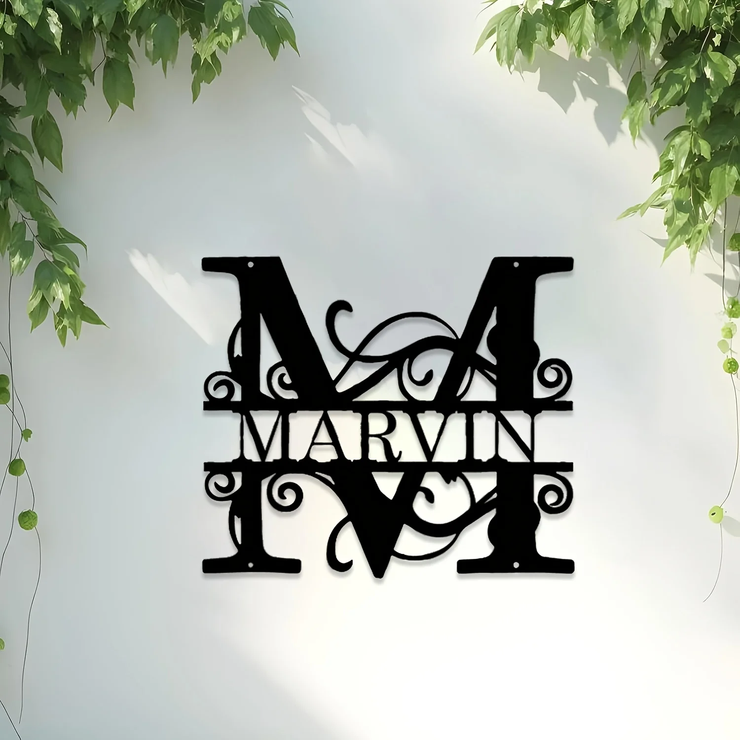 Custom Metal Name Sign - Personalized Initial & Monogram Wall Decor, Perfect for Home & Garden, Unique Wedding Gift