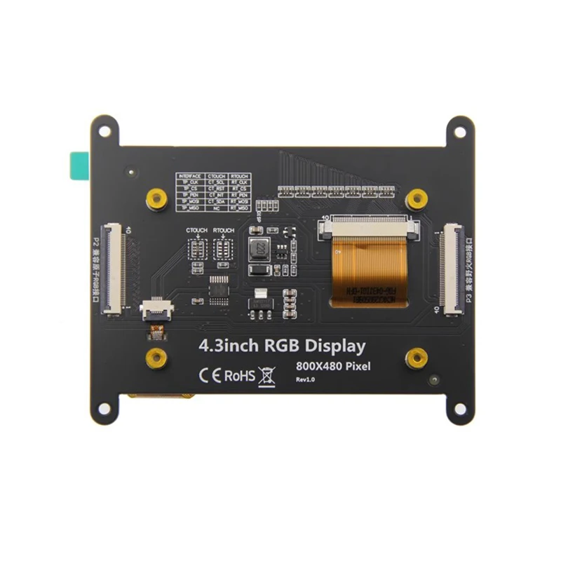 Módulo de pantalla LCD RGB de 4,3 pulgadas y 4,3 pulgadas, Monitor táctil IPS TFT para atomic/Wildfire/STM32/ESP32, 800X480