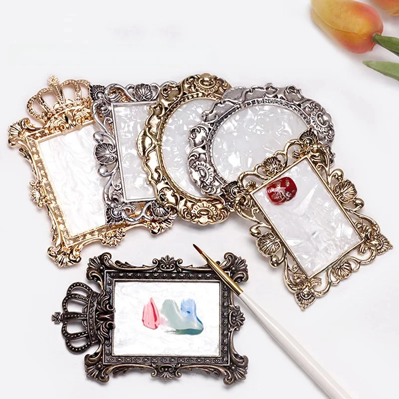 Présentoir de faux-ongles, 1 pièce, nar, carré, rétro, biscuits, plaque, pratique, photo, cadre, montrant, conseil, palette, outils