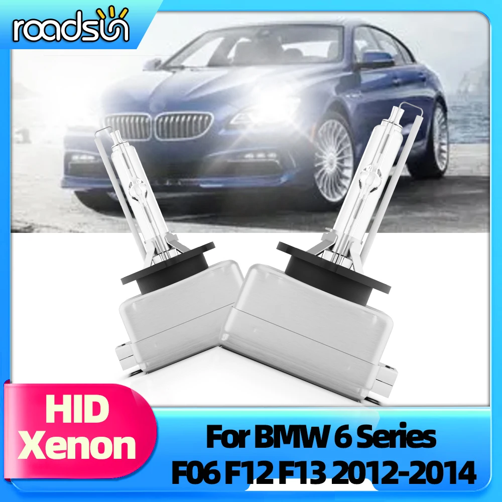 Roadsun 2x HID Xenon Headlights 35W D1S 12V Fits For BMW 6 Series F06 F12 F13 2012 2013 2014 Car Front Bulbs 6000K 8000K Lamps