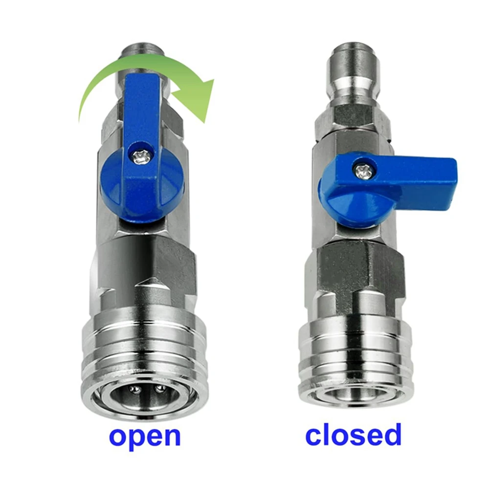 High Pressure Washer Ball Valve Kit With 3/8 or 1/4 Inch Quick Connector for Power Washer Hose Control Water Flow Switch