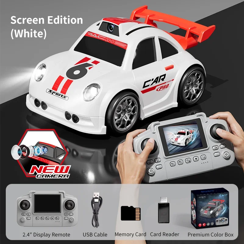 2.4GHz Drift Sensing RC Car Model C6 with HD Camera Demo Follow Escape Mode High Speed Remote Control Racing Toys for Children's