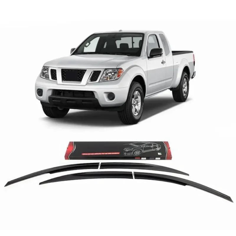 Car window accessories for Nıssan Navara Pıck-Up 2005-2020 Sport Style window deflector rain cover visor awnings