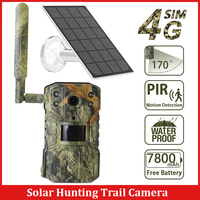 4MP 4G SIM Card Solar Hunting Trail Camera Waterproof 20M PIR Motion Detection Wildlife Tracking Camera With 30M Night Vision