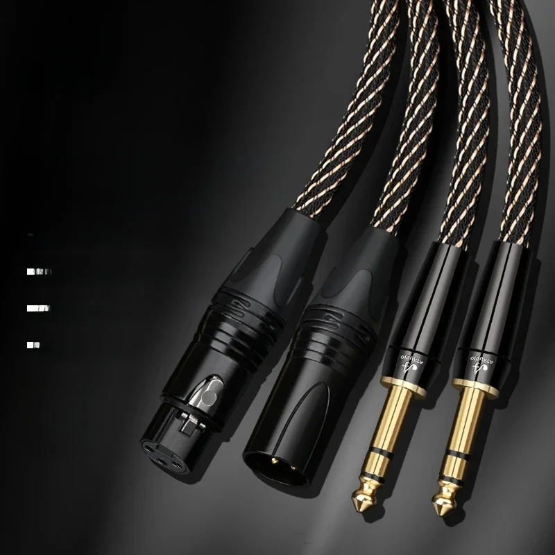 Kabel audio Hifi 6,5 mm do Xlr Wysokiej jakości 4N OFC Canare Podwójny 6,35 mm TRS do podwójnego XLR 3Pin do głośnika miksera wzmacniacza — zdjęcie produktu 7