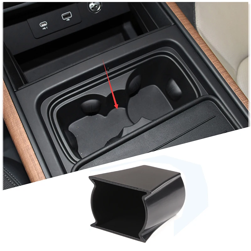 ABS Car Center Console Separate Key Box Water Cup Holder Divided Key Box For Land Rover Defender 2020-2024 Car Accessories