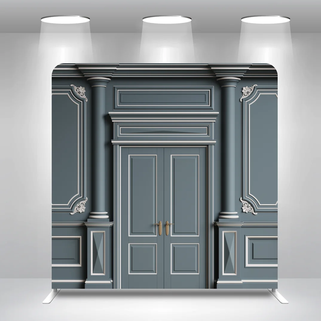 

8x8ft Classic Interior Walls With copy Space Baby Shower Birthday Pillow Case Photoshoot Backdrop Stand Cover