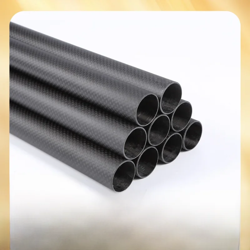 3K Koolstofvezel Buis, Gewoon Mat, Lengte 1000Mm, Wanddikte: 1Mm, Kaliber: 5Mm-35Mm, Hoge Sterkte Full Carbon Fiber Buis. - afbeelding 2