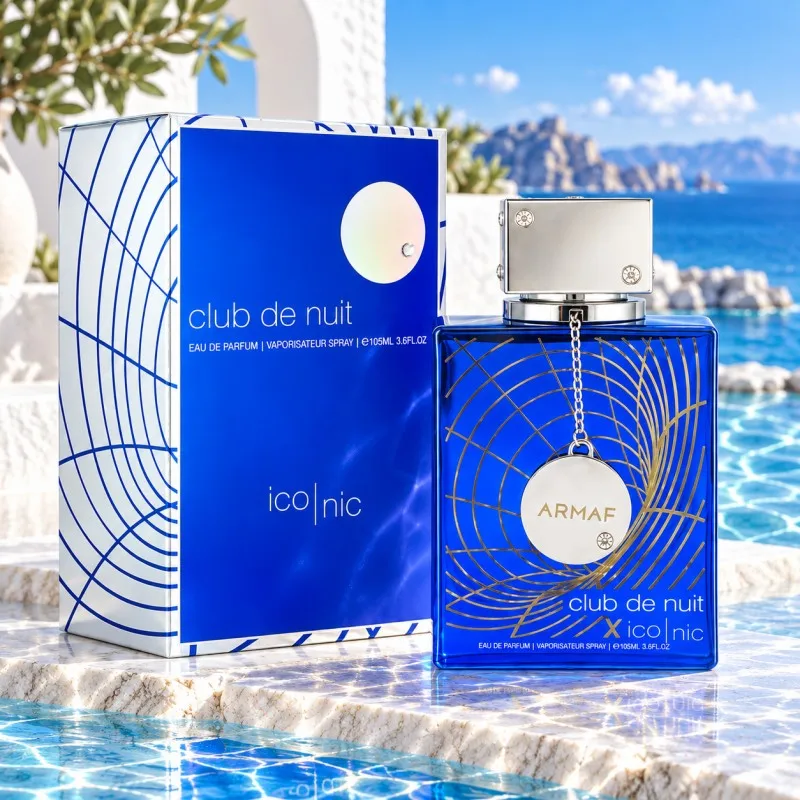 Men's Perfume AR Club De Nuit Blue Iconic 105ml Edp, Citrus Aromatic Fragrance with Grapefruit, Mint, and Cedar