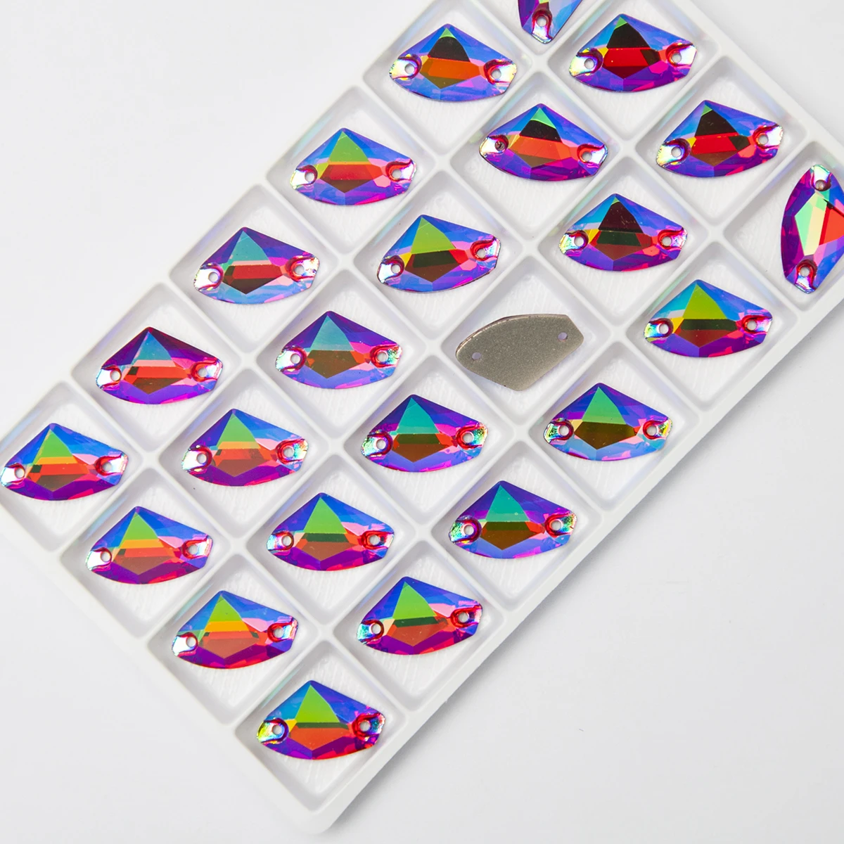 YANRUO 3256 Galactic 9x14mm AB-beschichtete Aufnähsteine 96 Stück DIY Trikot-Edelsteine für Handarbeiten, Applikationen und Kleiderherstellung – Detail 8