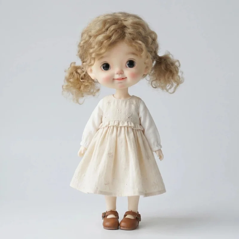 

JD816 All Size 1/12 1/8 1/6 1/4 1/3 Curly Twins BJD Mohair Wig For OB11 YOSD MSD SD Blythes Hair Wholesale Doll Accessories
