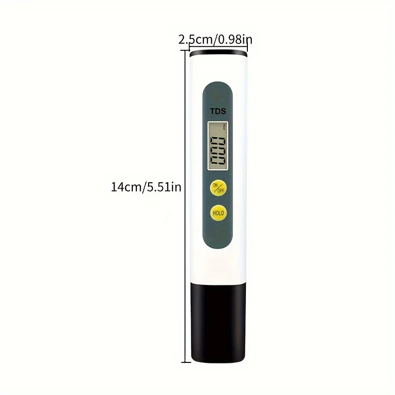 TDS Meter Digital Water Tester, TDS professionale 3 in 1, misuratore di temperatura e EC, misuratore 0-9990ppm, misuratore di PPM ideale accurato