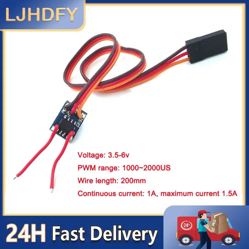 

Микро-контроллер скорости 1А, двухканальный, щеточный, ESC DC 5В, плата управления лебедкой для радиоуправляемых моделей машин, самолетов, 360 °