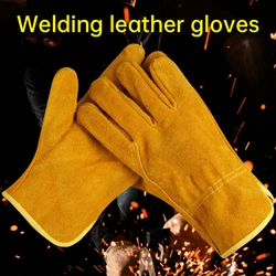 Welding Gloves For Men And Women, Summer High-Temperature Short Style Labor Protection Gloves, Insulated Cotton Gloves For Handl