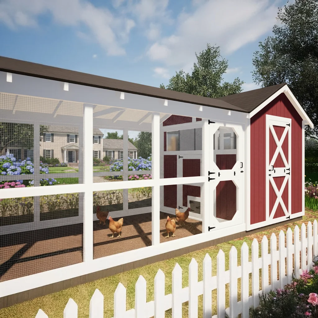 خطط حظيرة الدجاج المشي 24 دجاجة - خطط مطبوعة لسقيفة الدجاج