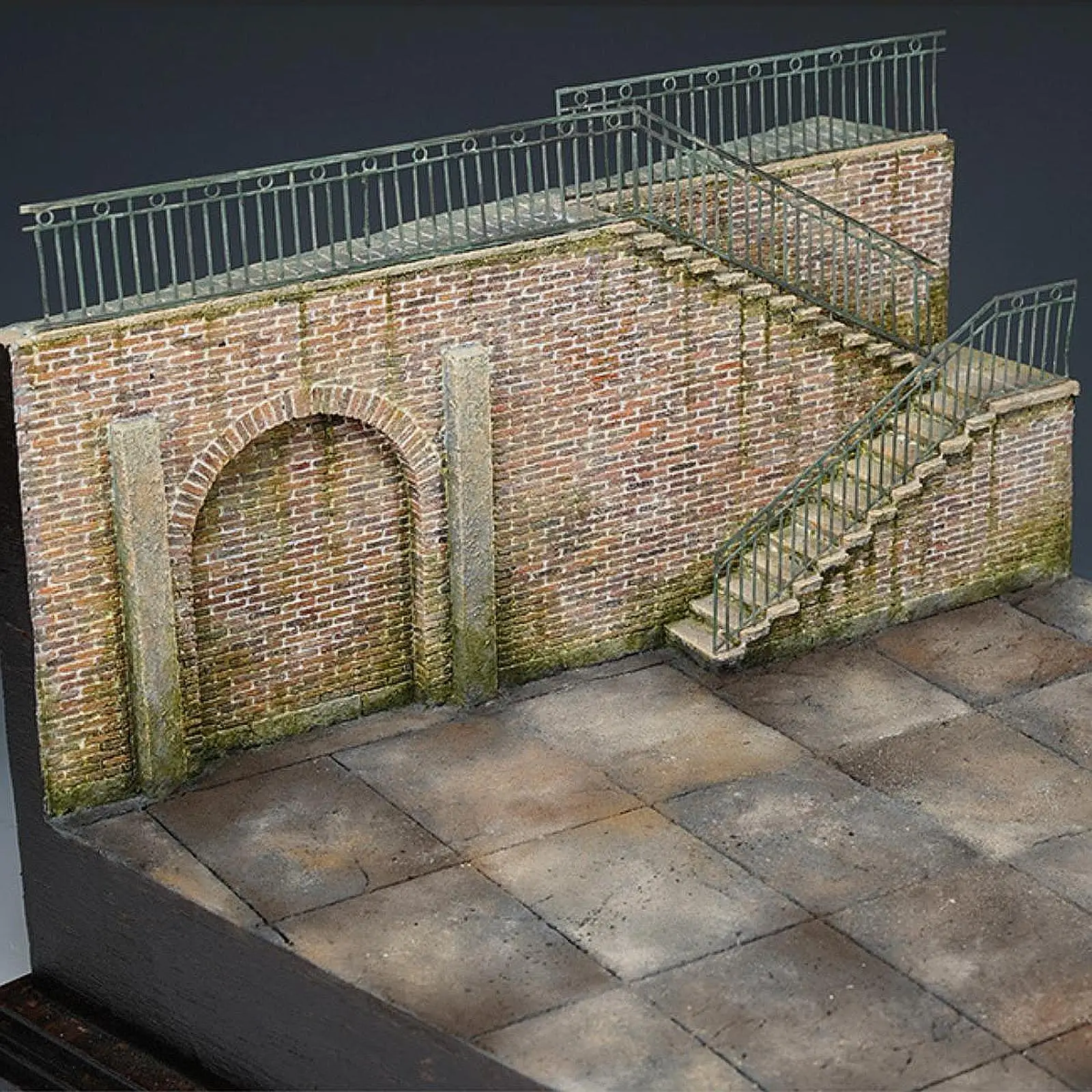 1/35 Openlucht Fabrieksgebouw Reparatie Gebouw Assemblagemodel Kit Zandtafel Scenario Platform Display Basis DIY Architectuur Speelgoed