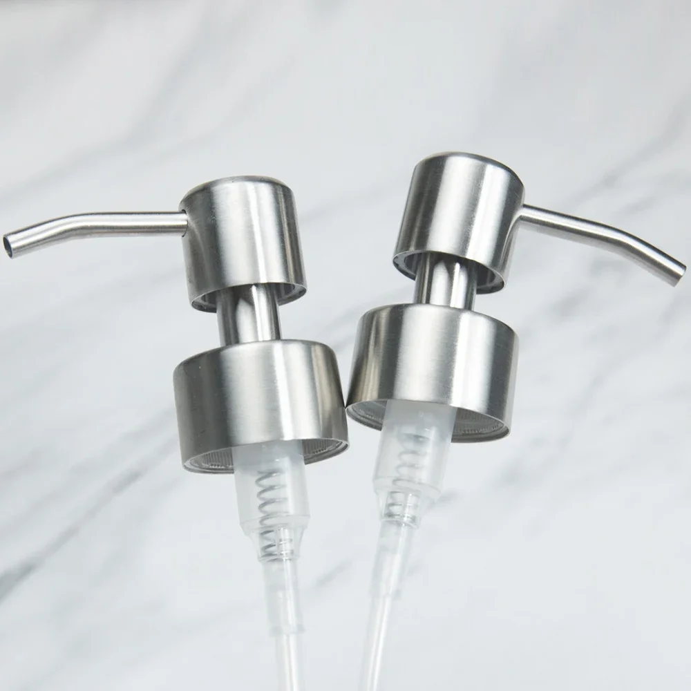 304 aço inoxidável mão bomba de sabão líquido dispensador cabeça bico para banheiro cozinha espuma