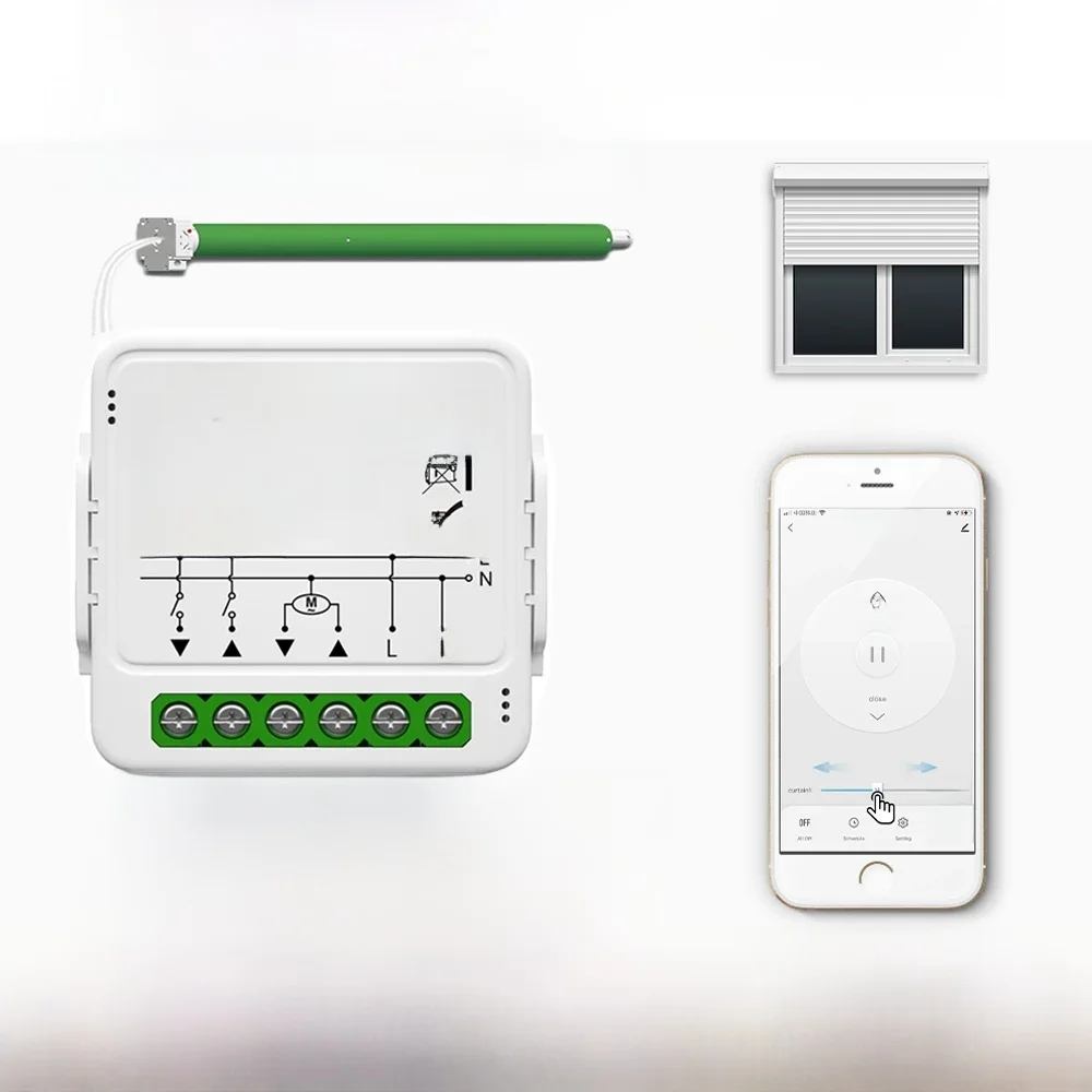 Tuya Smart WiFi Zigbee Moduł kurtyny Rolety Przełącznik Podłączony silnik elektryczny rolety Kompatybilny z Alexa Google Home — zdjęcie produktu 7