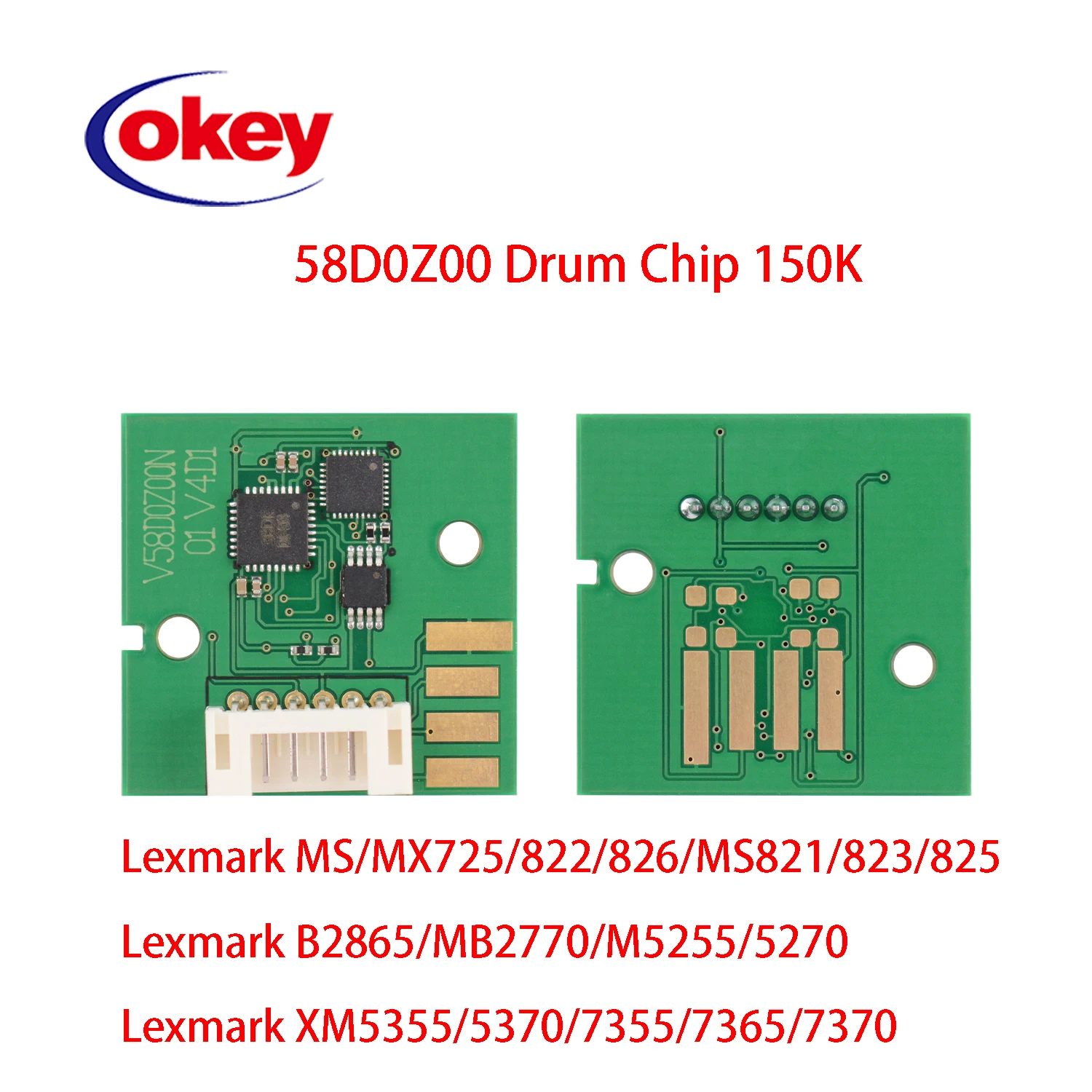 Chip de toner MS821 58D2000 58D4U00 58D5H00 para Lexmark MS725 Chip de toner MS821 58D2000 58D4U00 58D5H00 para Lexmark MS725