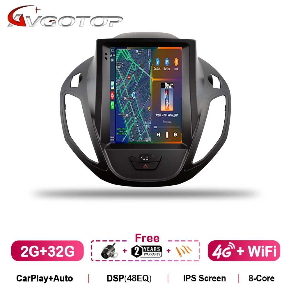 

9.7'' Android 13 Auto Tesla Vertical Screen For Ford B-Max Transit Courier Ford Tourneo 2012-2017 Android Car Multimedia Player