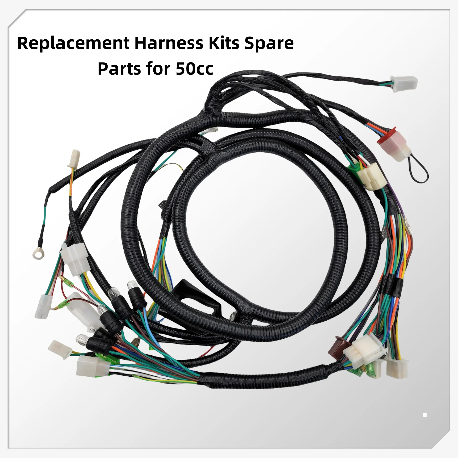 

50cc Scooter Replacement Harness Kits Spare Parts Wire Wiring Loom Electrical Connector for Gy6 139QMB 50 125 150cc Moped ATV