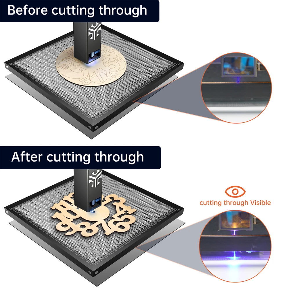 ACMER Laser Cutting Honeycomb Working Table300x300/330x330 for CO2 or diode Laser Engraver Cutting Machine Table BoardSteelPanel