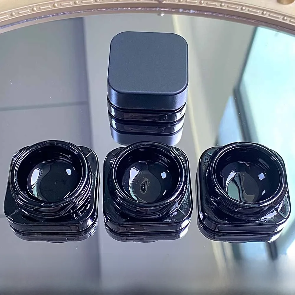 Bocaux en verre avec serrure de sécurité, 40 pièces, pot d'huile Anti-UV, maquillage cosmétique, rouge à lèvres, boîte de crème, bonne étanchéité, mallette de rangement de colle pour ongles