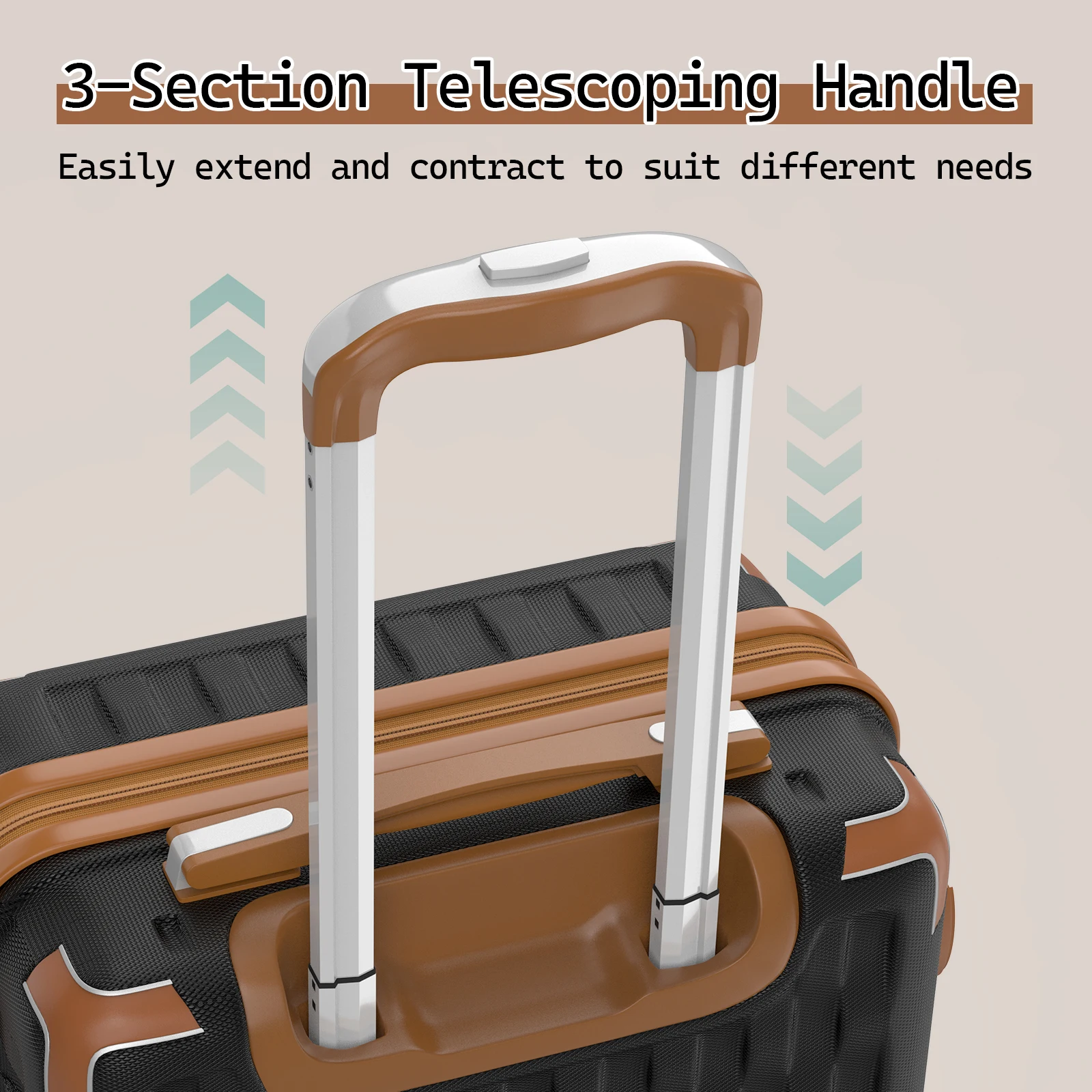 حقيبة أمتعة Melalenia، حقيبة ABS ذات هيكل صلب مع قفل TSA مع عجلة دوارة، أمتعة متوسطة الحجم خفيفة الوزن للسفر #4