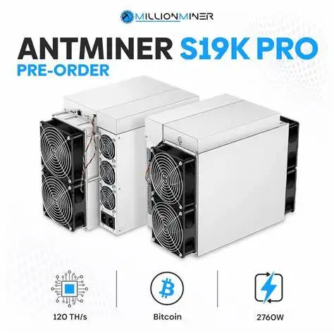 

BUY 10 GET 6 FREE Antminer S19k Pro 120Th 2760W - Brand New Bitcoin Miner