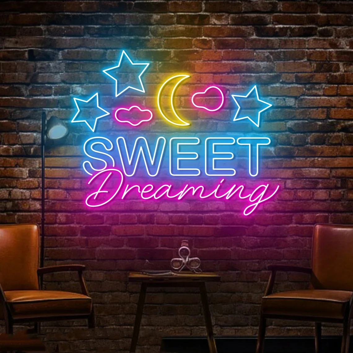 Sweet Dreaming Neon Sign Wall Decor Gift For Kid Room Decor