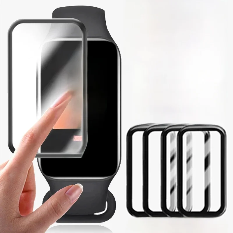 Film de protection à bord incurvé 3D actif pour Xiaomi Band 8 9, housse de protection d'écran actif, accessoires de montre intelligente