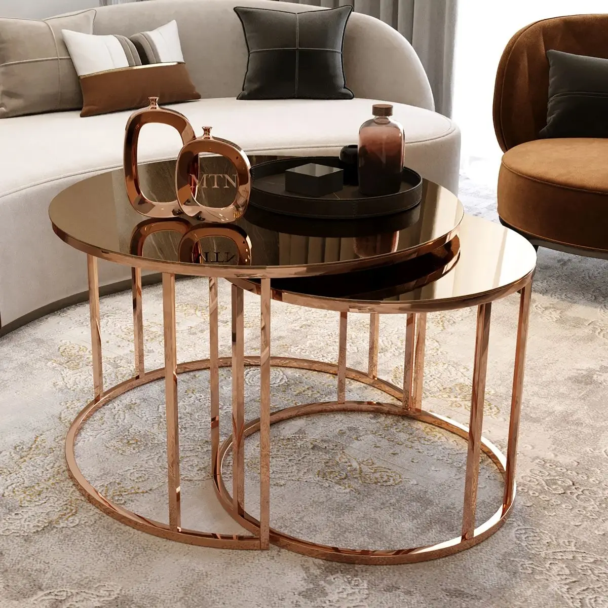 Center Table End Table Yavuru Coffee Table Bronze Leg Bronze Mirror