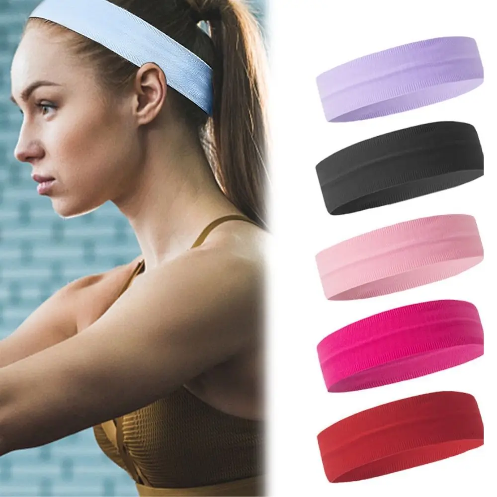 Yoga Faixas De Cabelo Elástico Esportes Bandana Correndo Fitness Headwear Turbante Cabeça