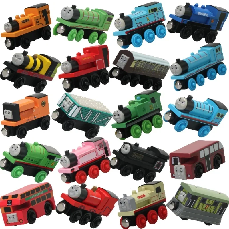 Thomas And Friends Holzzüge Magnetische anschließbare Gleiszüge Spielzeug Handel Molley Lady Diesol Oliver Donald Lernspielzeug