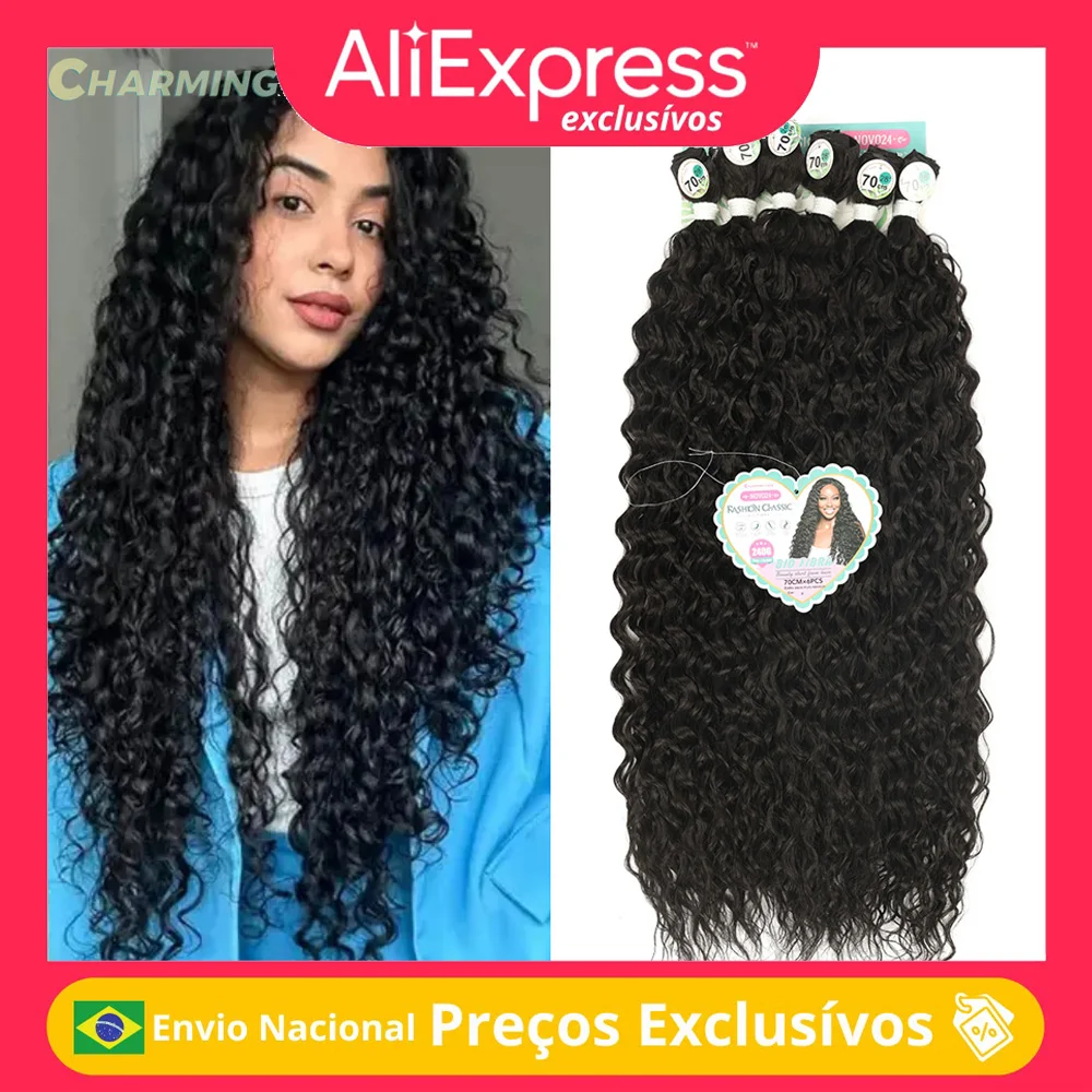 Cabelo Para Entrelace Bio Fibra Orgânico Mulheres Extensões Fibra Química Orgânica Alta Qualidade Uso Diário 70cm "ANJO"-MODA