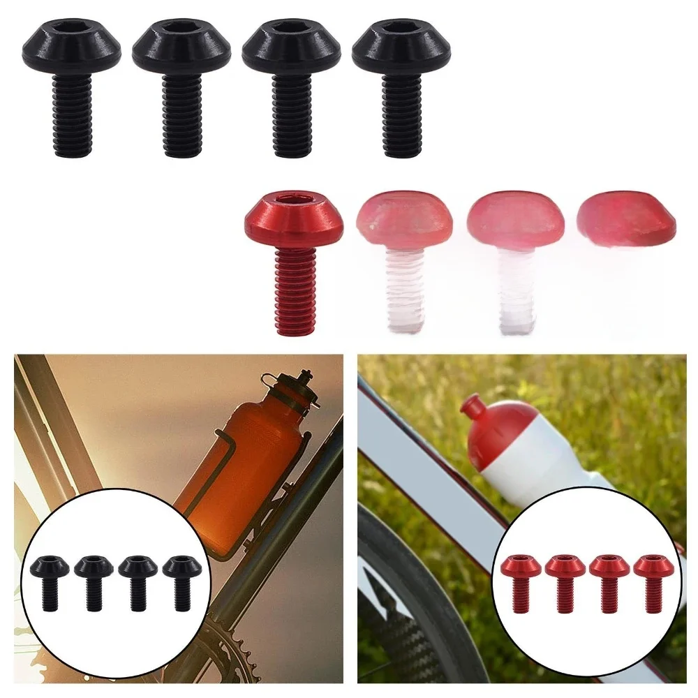 AliExpress NONE 4Pcs Bicycle Water Bottle Cage Bolt Cycling Accessories Kettle Holder Aluminum M5 Screw Handle Bikes Part for MTB Road Bike