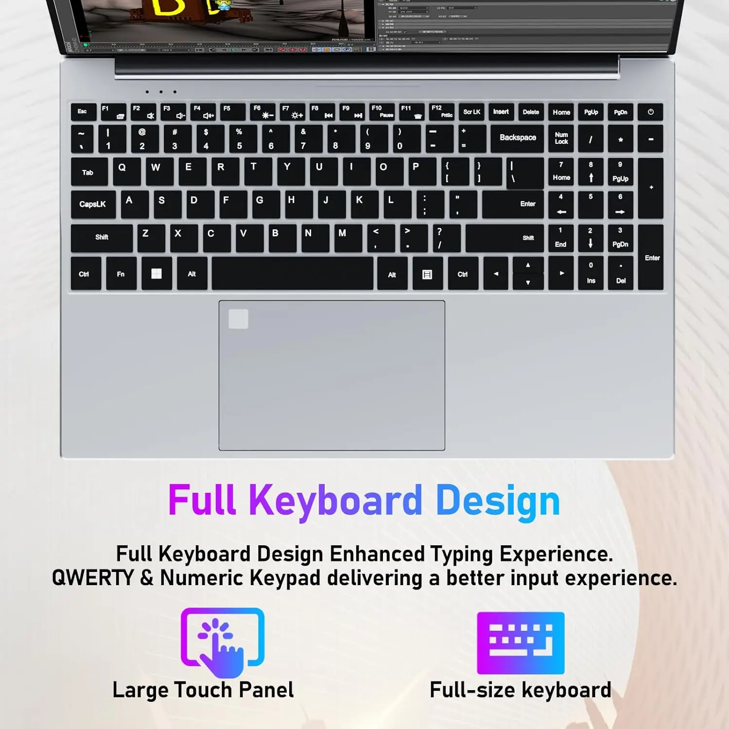 Windows 11 15.6“ Computer Laptop Intel Core i9-9900 Fingerprint UnIock Notebook PC Gaming 16GB RAM 1TB/2TB SSD Office Laptops