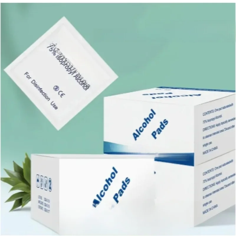 Papier 75% coton pour contrôle de l'alcool, écran de téléphone portable jetable, lunettes, nettoyage des trous d'oreille