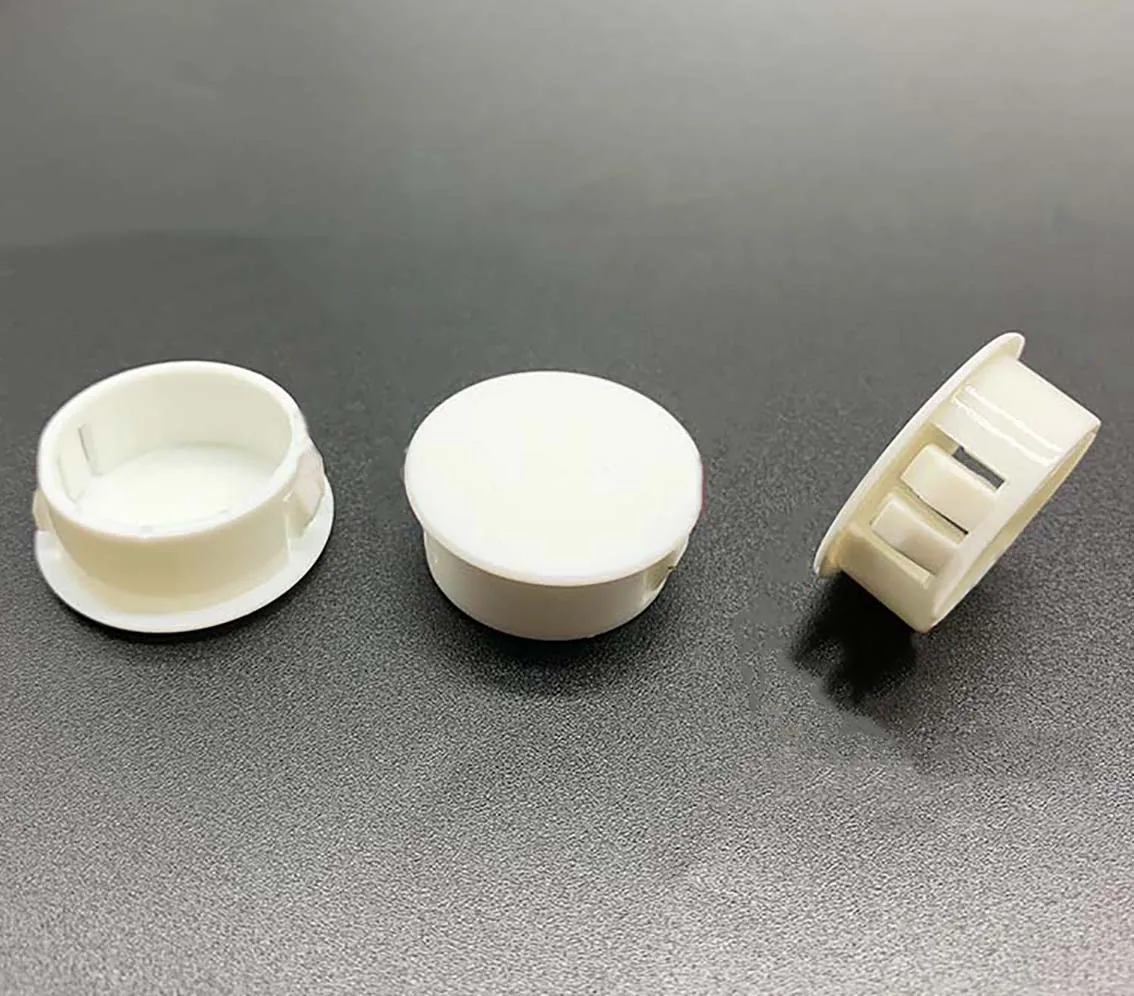 White Nylon Round Snap-on Plug 6mm 8mm 10mm-30mm Plastic Hole Caps Blanking End Caps Seal Stopper