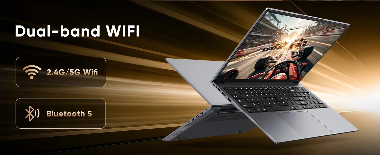 HYPERSTRIX 16' Laptop Computer Core I5 (up to 3.6GHz) 16GB RAM, 512GB SSD, Notebook PC, 1920 X 1200 FHD 16:10 Display, with BT5.0 Wi-Fi, USB A, HDMI, RJ45, Backlit Keyboard