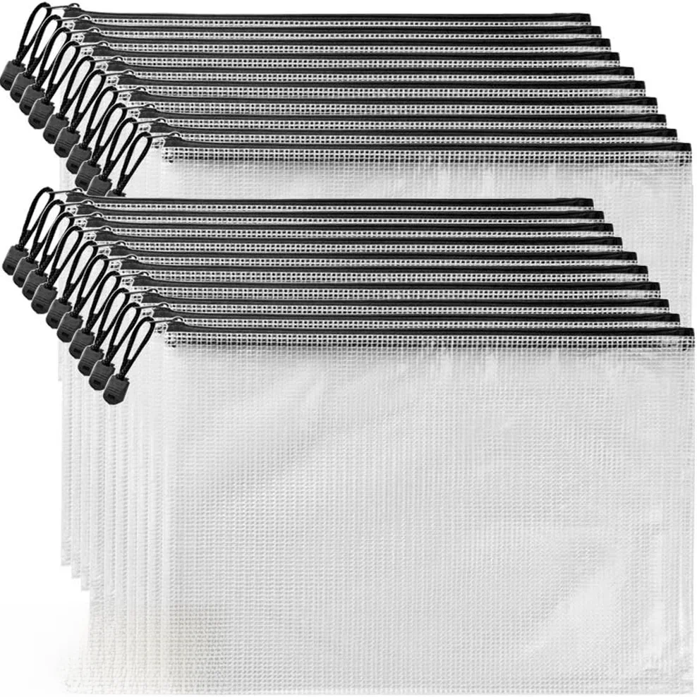 3/5PCS Schreibwaren Lagerung Tasche Ordner Datei Mesh Mäppchen A3 A4 A5 A6 Dokument Tasche Zip Datei ordner Schule Büro Liefert