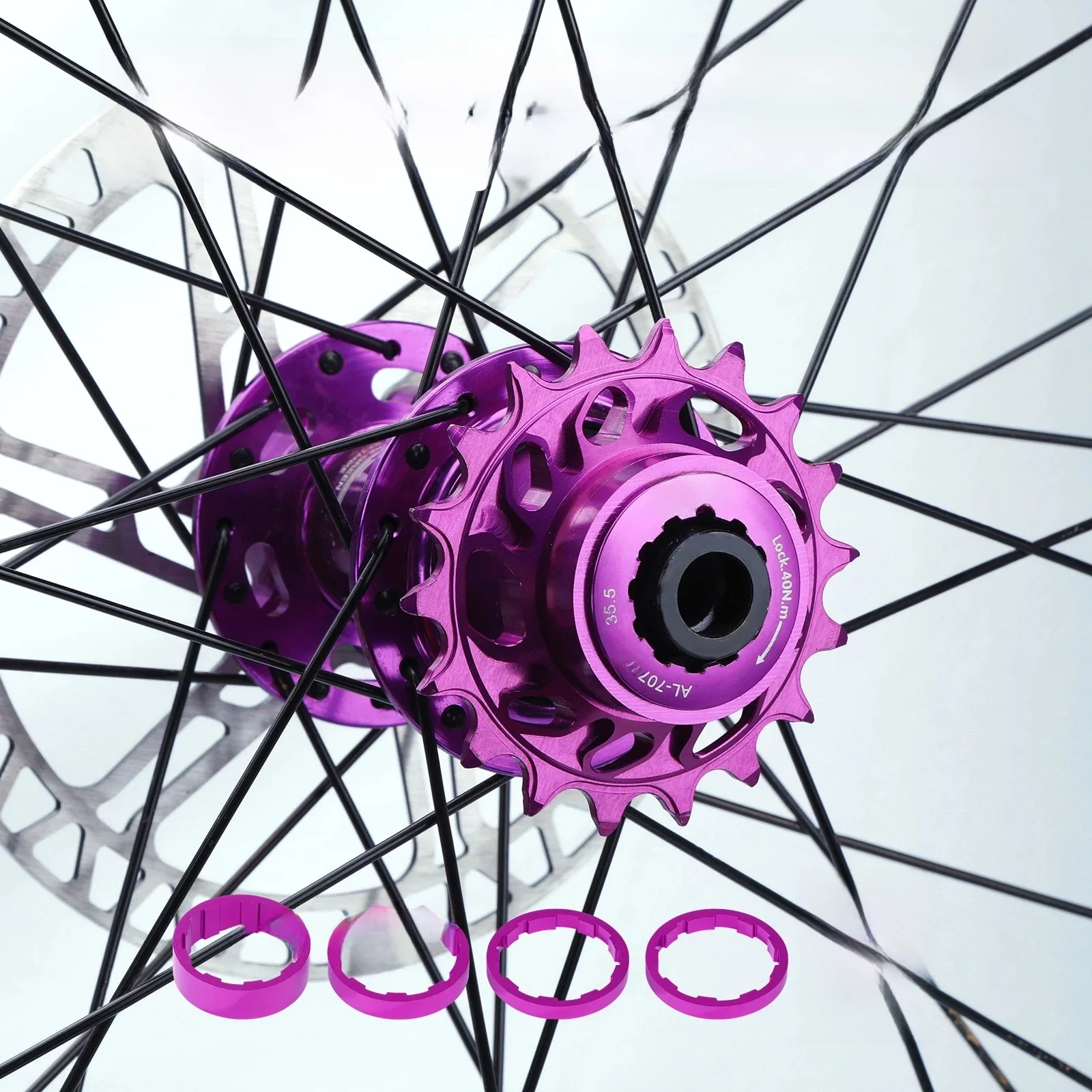 AliExpress HOGER-Single Speed Flywheel Conversion Kit,18T,HG Cassette Cog,MTB Road Bike Sprocket for Freewheel Chain,7075 aluminum alloy