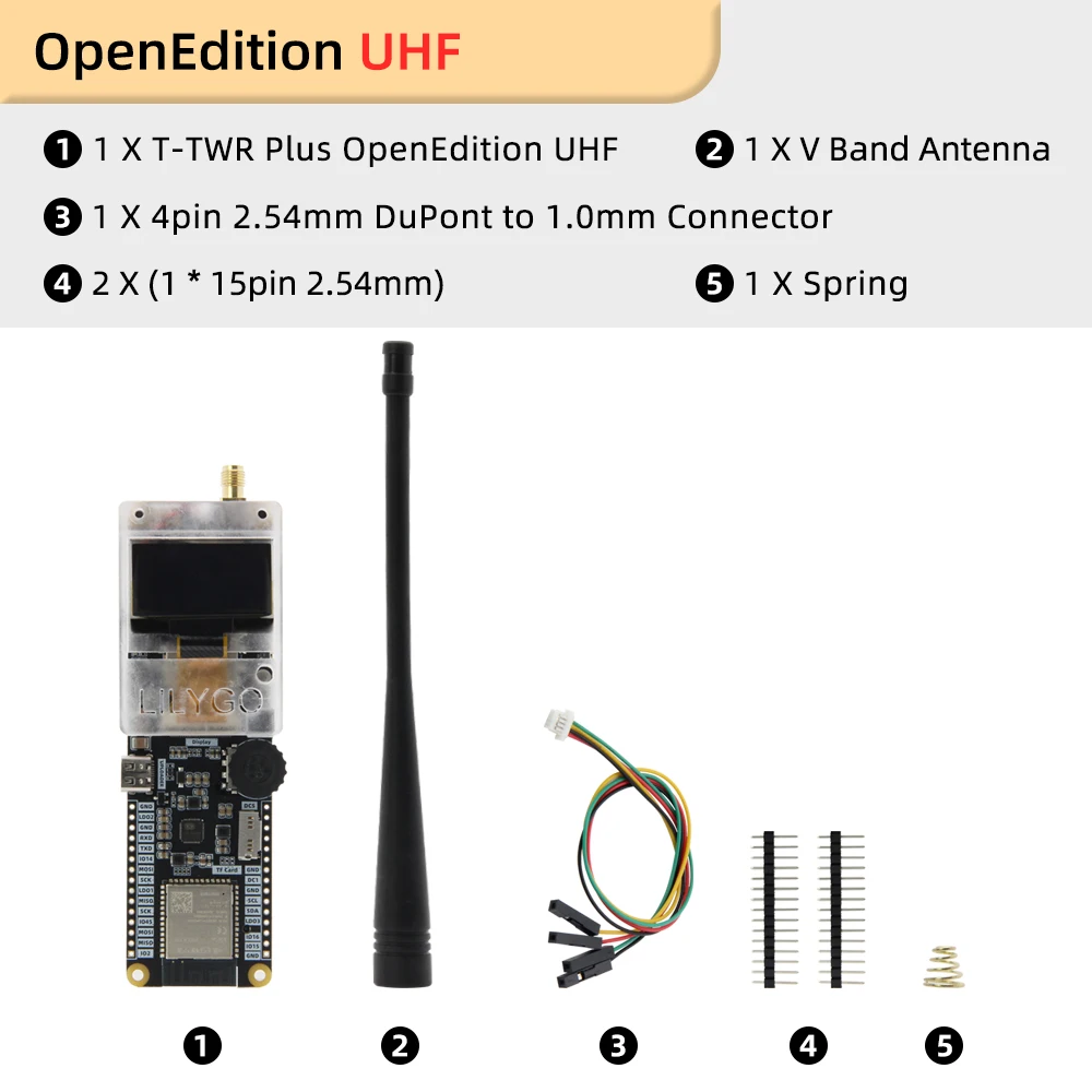 LILYGO® T-TWR Plus OpenEdition ESP32-S3 walkie-talkie entwicklung board integrierte wifi bluetooth gps oled sa868 tf karte batterie