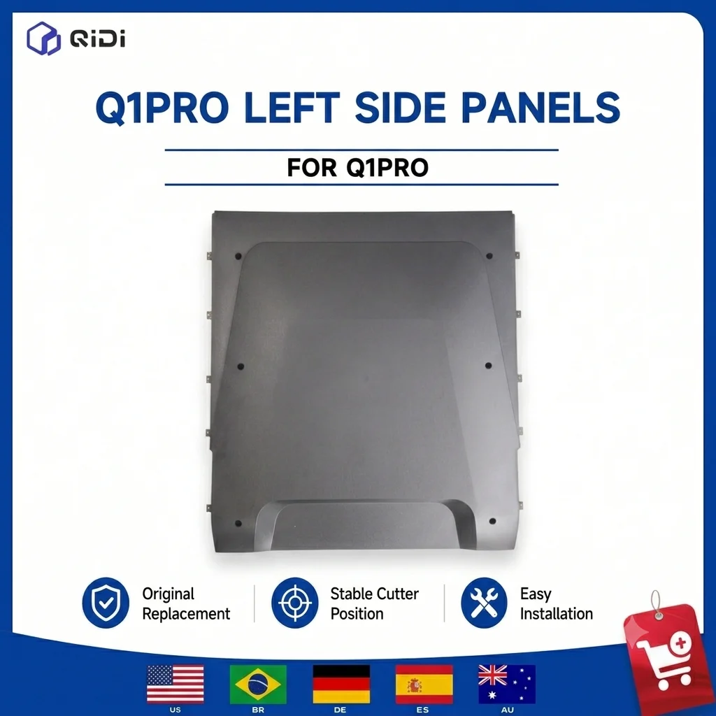 QIDI Q1 Pro Left Side Panel Replacement Original Side Cover Enclosure Shell Spare Part for QIDI Q1 Pro 3D Printer